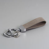 Suede Car Key Chain with Anti-Lost Hardware Premium Key Fob Holder Auto Interior Accessory Durable Metal Key Ring
