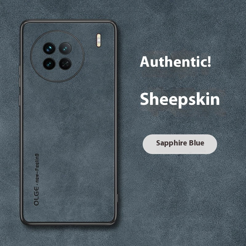 Luxury Sheepskin Leather Phone Case | Magnetic Car Mount & Wireless Charging Cover