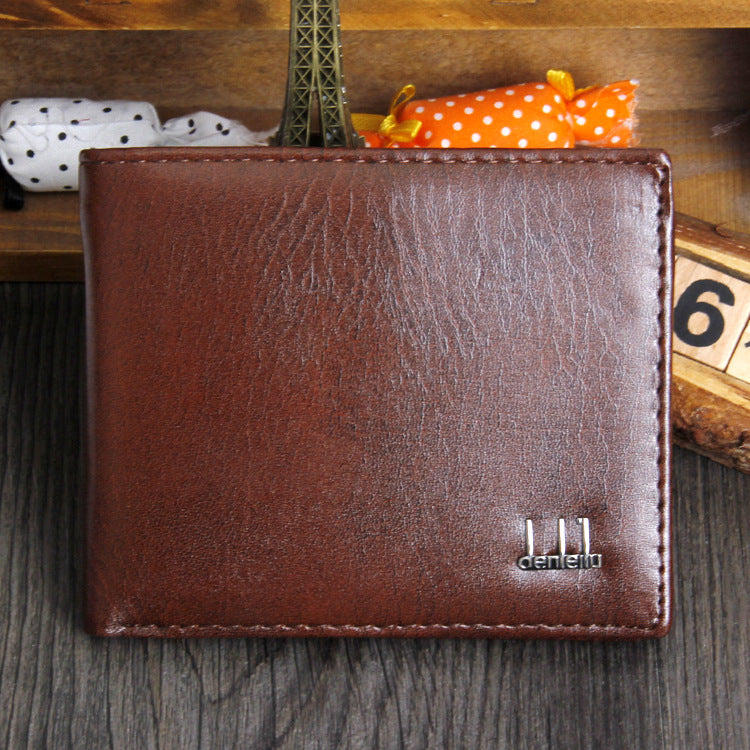 PU Leather Short Wallet for Men | Durable & Stylish Bi-Fold Purse