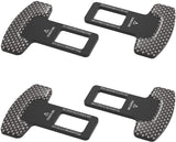 Premium Metal Seat Belt Clip | Carbon Fiber Texture Aluminum Safety Stopper