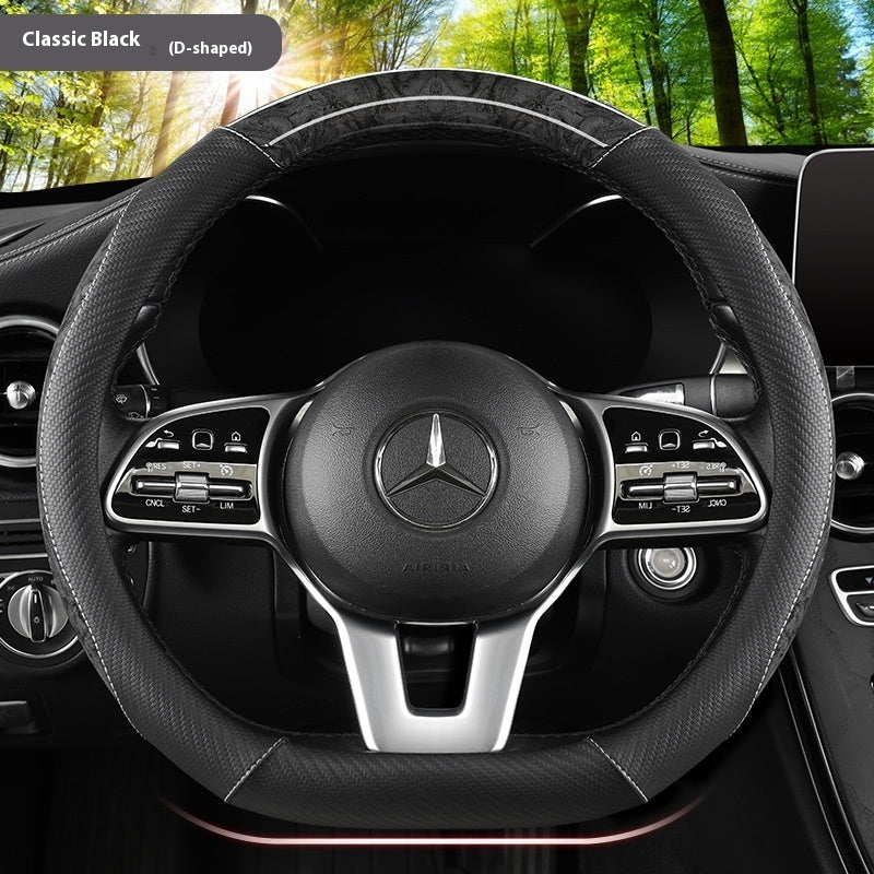 Luxury Crystal Leather Steering Wheel Cover | Bling Car Interior Modification