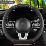 Luxury Crystal Leather Steering Wheel Cover | Bling Car Interior Modification