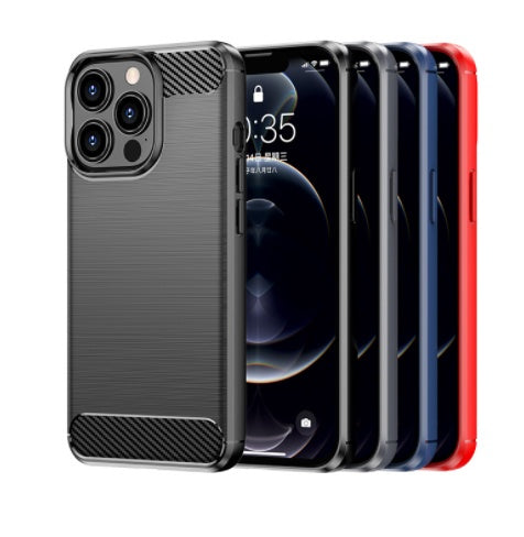 Durable Soft Shell Phone Case | Carbon Fiber Texture Anti-Shock Cover