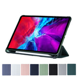 iPad Protective Cover with Pen Slot Compatible with iPad 10.9, Pro 10.5, Mini Dormant Leather Case TPU Airbag Soft Shell
