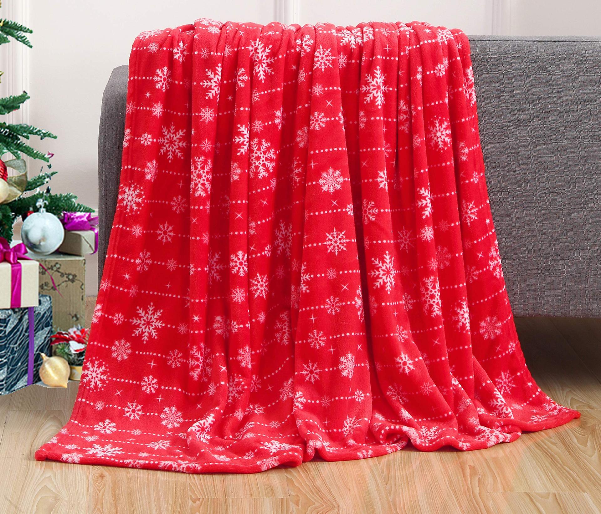Christmas Style Blanket Cozy Holiday Gift for Home Festive Winter Throw Xmas Decor