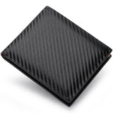 Genuine Carbon Fiber Wallet for Men | RFID Blocking Card Holder & Zipper Security