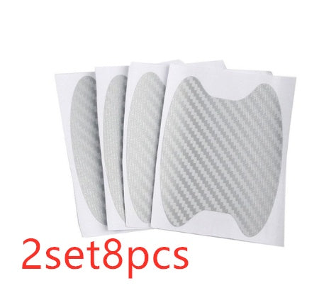 4PCS Carbon Fiber Car Door Handle Scratch Guard Stickers | Anti-Scratch Protection Film Set