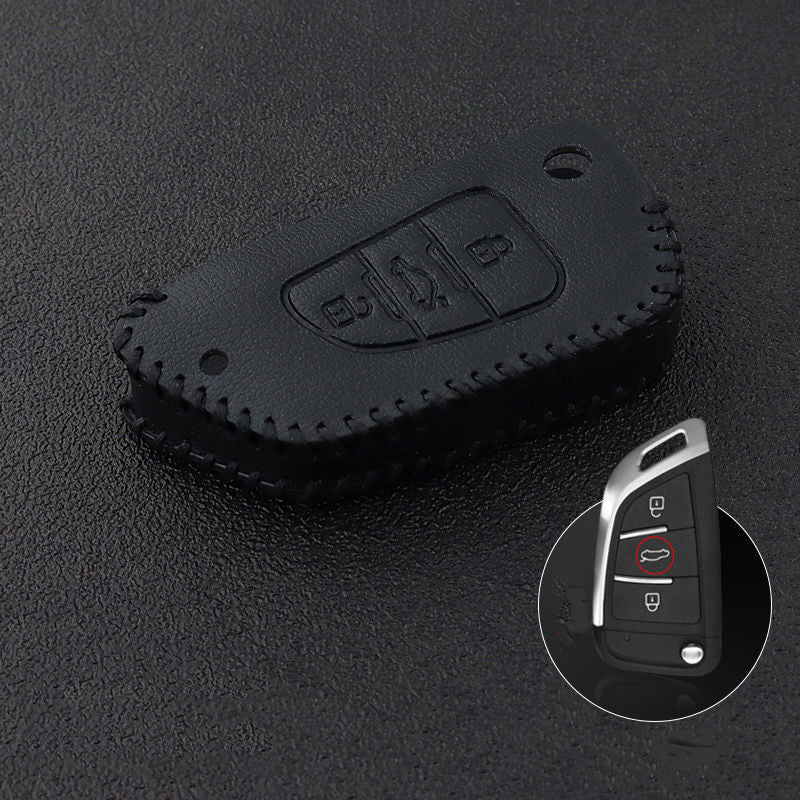 Customizable Genuine Leather Car Key Cover | DIY Modification Key Fob Case