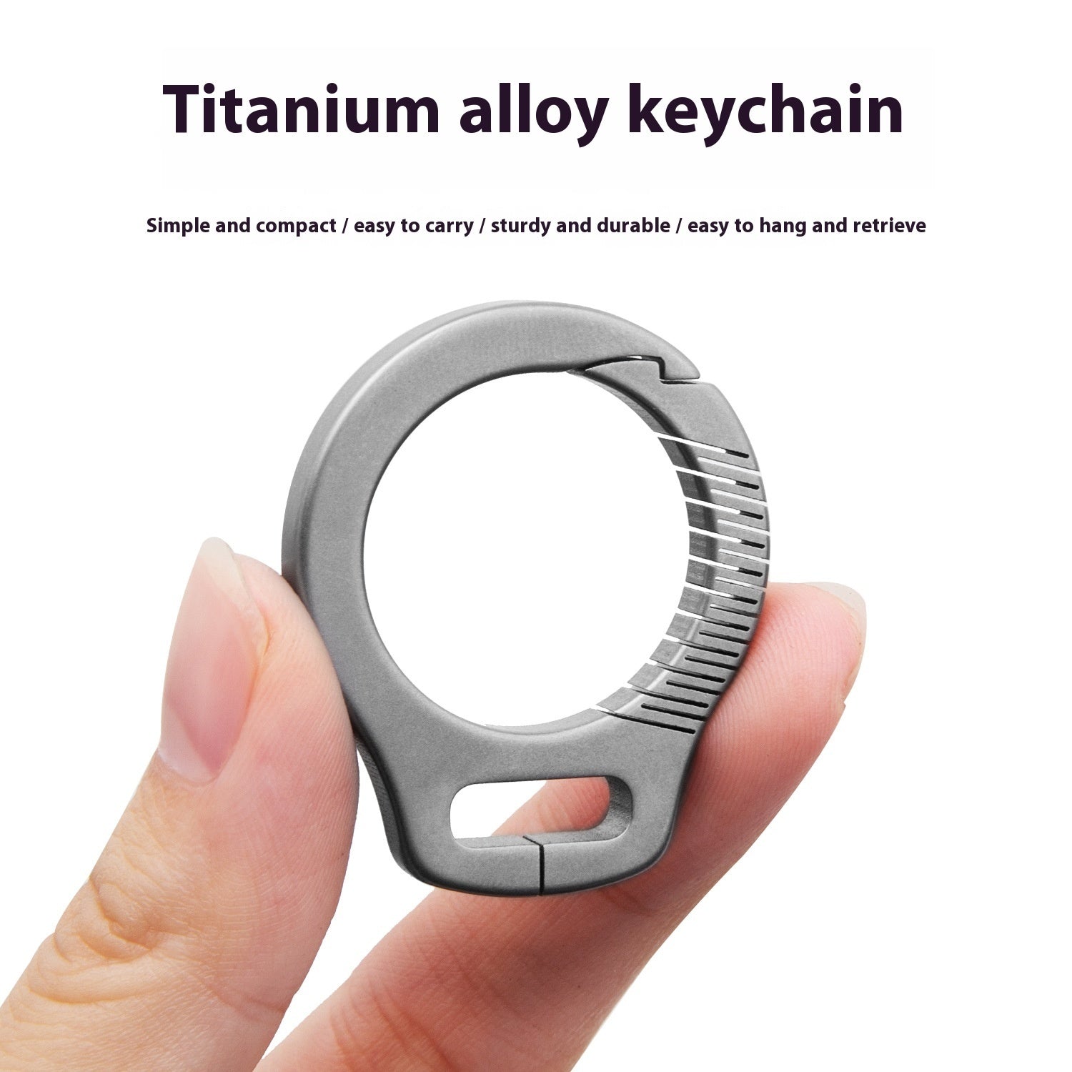 Titanium Alloy Car Keychain EDC Gadget Key Ring Durable Metal Key Fob Holder Pocket Multi-Tool Accessory