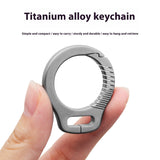 Titanium Alloy Car Keychain EDC Gadget Key Ring Durable Metal Key Fob Holder Pocket Multi-Tool Accessory