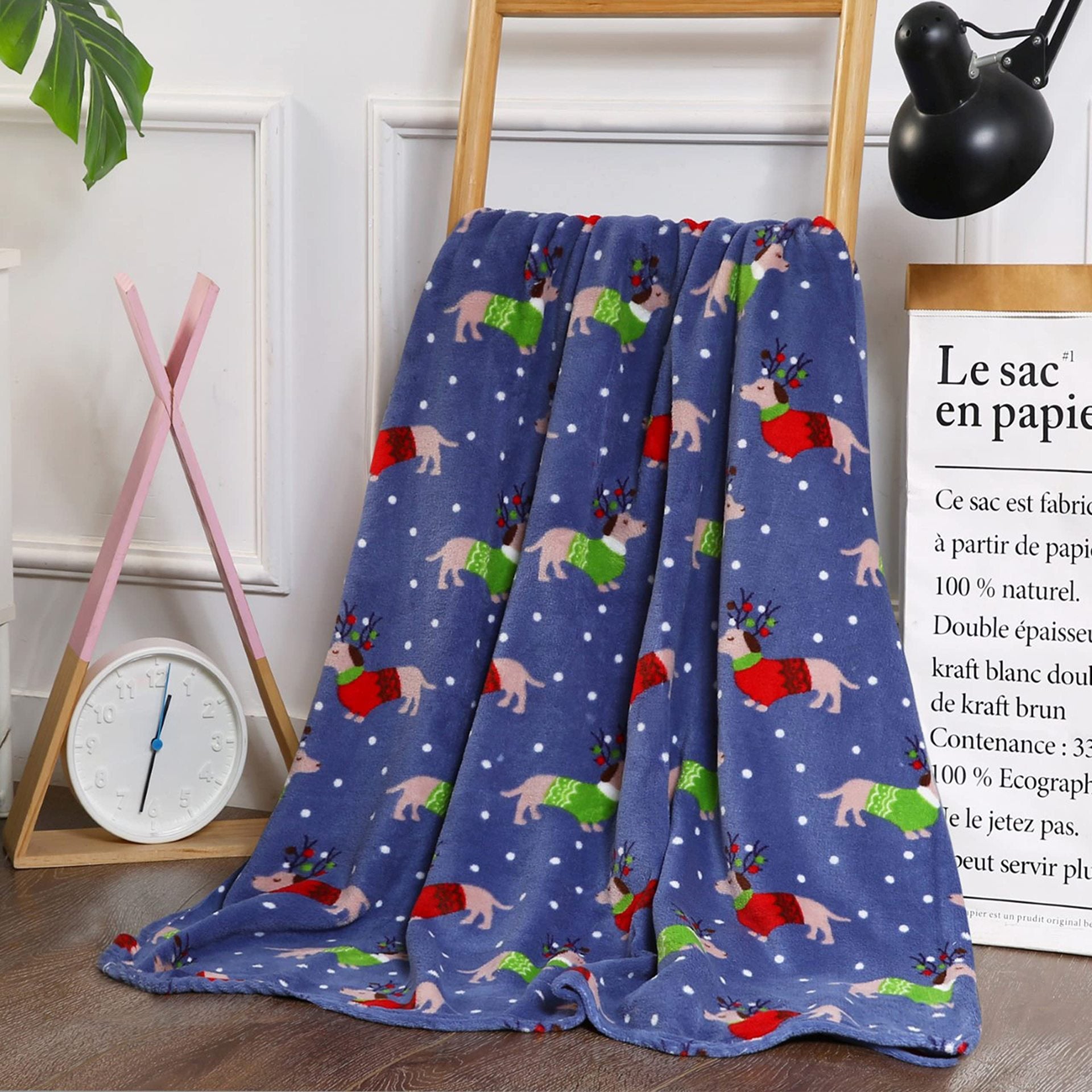 Christmas Style Blanket Cozy Holiday Gift for Home Festive Winter Throw Xmas Decor