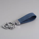 Suede Car Key Chain with Anti-Lost Hardware Premium Key Fob Holder Auto Interior Accessory Durable Metal Key Ring