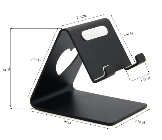 Metal Stand for Phone & Tablet PC Adjustable Desktop Holder Universal Ergonomic Aluminum Alloy Mount Viewing & Typing