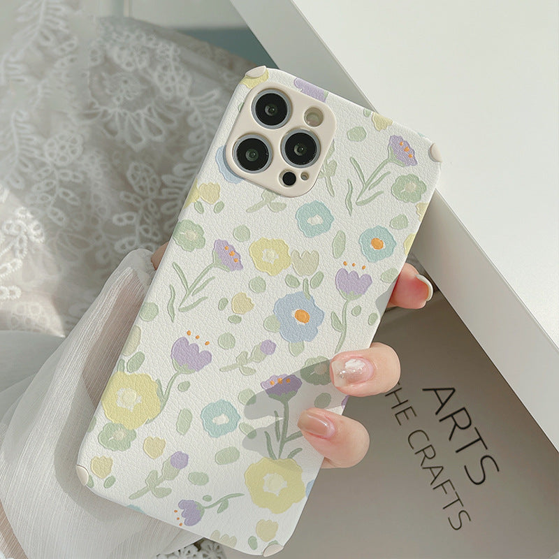 Original Floral Leather Protective Sleeve | Unique Patterned Faux Leather Cover