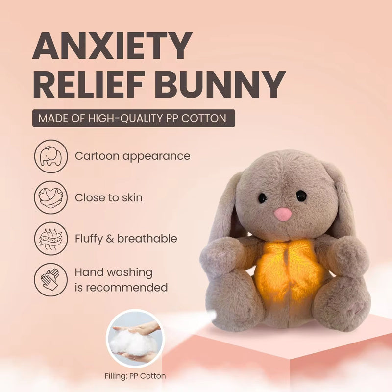 Breathing Rabbit Soothing Sensory Plush Toy Relieve Anxiety Bunny Comforter Conciliate Baby Sleep Aid Newborn Breathes Plush