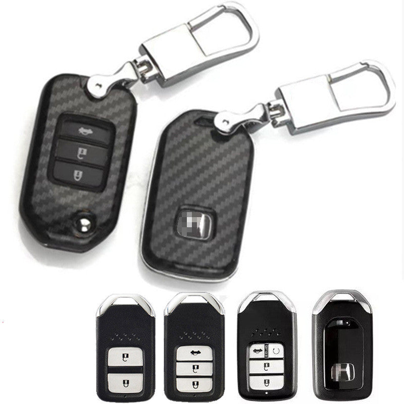 Luxury Carbon Fiber Key Case with Buckle Closure | Ultra-Light Car Key Shell