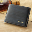 Sleek Glossy Leather Short Wallet for Men | Stylish & Compact Design