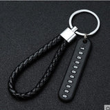 Anti-lost Number Plate Car Keychain Custom Phone Number Key Ring Metal Key Fob Pendant Auto Accessory Gift Safety Key Holder