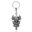 Unique Sheep's Head Shield Keychain | Symbolic Metal Pendant Jewelry