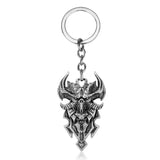 Unique Sheep's Head Shield Keychain | Symbolic Metal Pendant Jewelry