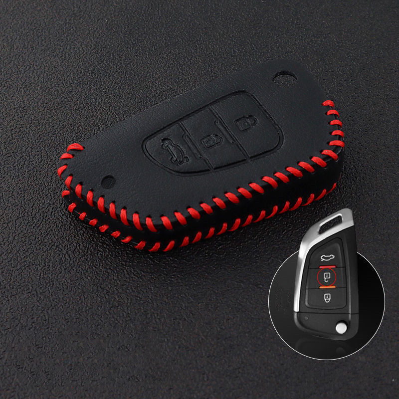 Customizable Genuine Leather Car Key Cover | DIY Modification Key Fob Case