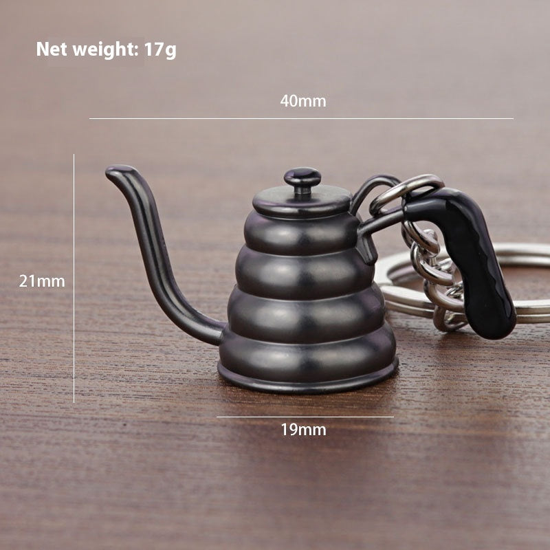 Metal 3D Coffee Keychain Durable Zinc Alloy Car Key Pendant Espresso Machine Replica Unique Coffee Lover Gift