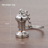 Metal 3D Coffee Keychain Durable Zinc Alloy Car Key Pendant Espresso Machine Replica Unique Coffee Lover Gift