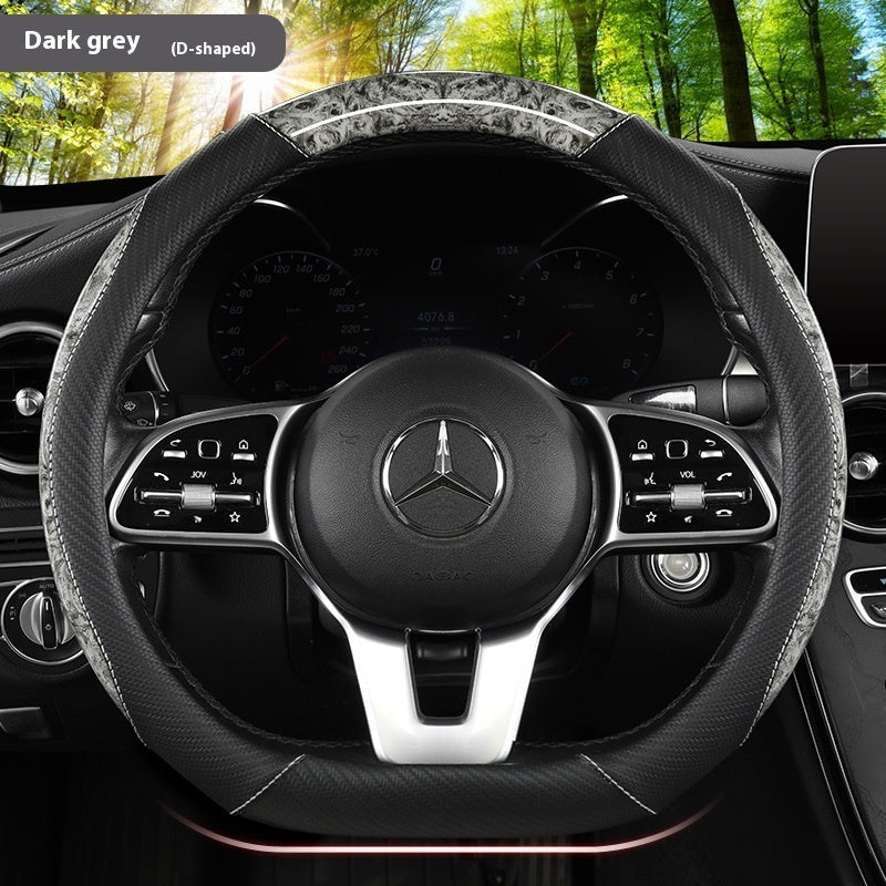 Luxury Crystal Leather Steering Wheel Cover | Bling Car Interior Modification