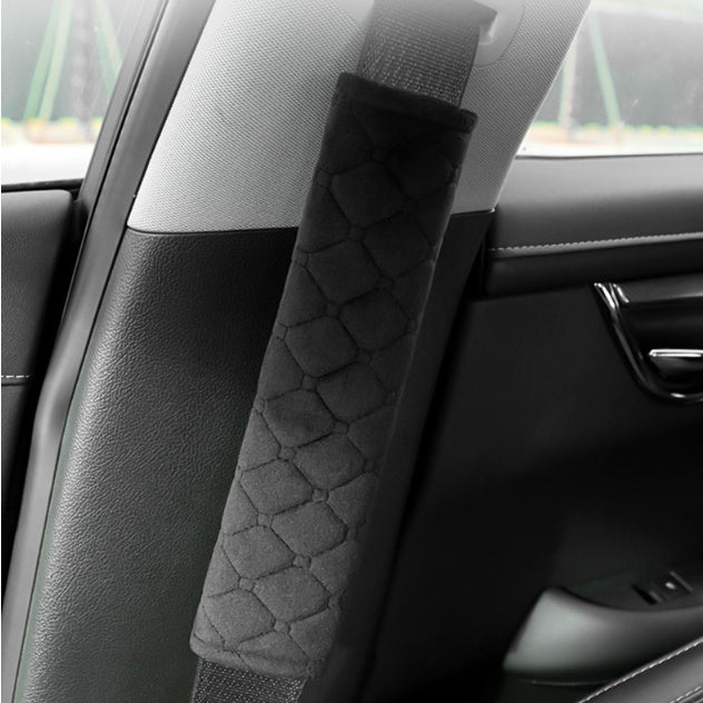 Ultra-Soft Short Plush Car Seat Belt Shoulder Cover | Cozy Comfort Pad