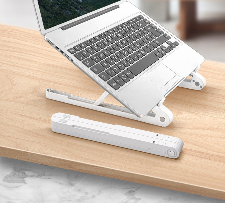 Portable Laptop Cooling Rack Folding Adjustable Computer Stand Ergonomic Riser for Desktop & Travel Increase Shelf Height