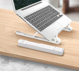 Portable Laptop Cooling Rack Folding Adjustable Computer Stand Ergonomic Riser for Desktop & Travel Increase Shelf Height