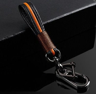 Luxury Handmade Leather Keychain | High-End Original Key Fob Accessory