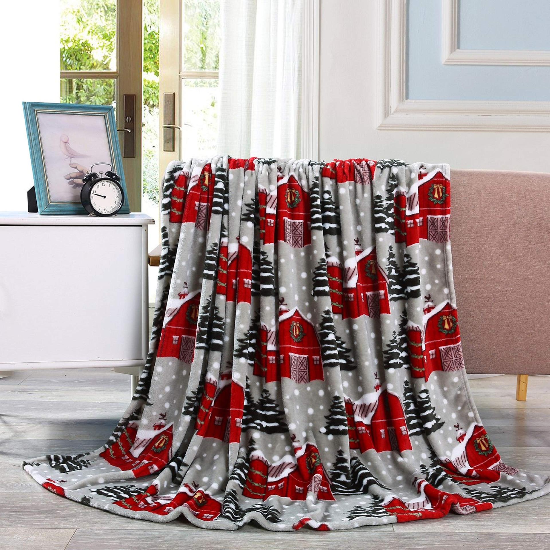 Christmas Style Blanket Cozy Holiday Gift for Home Festive Winter Throw Xmas Decor