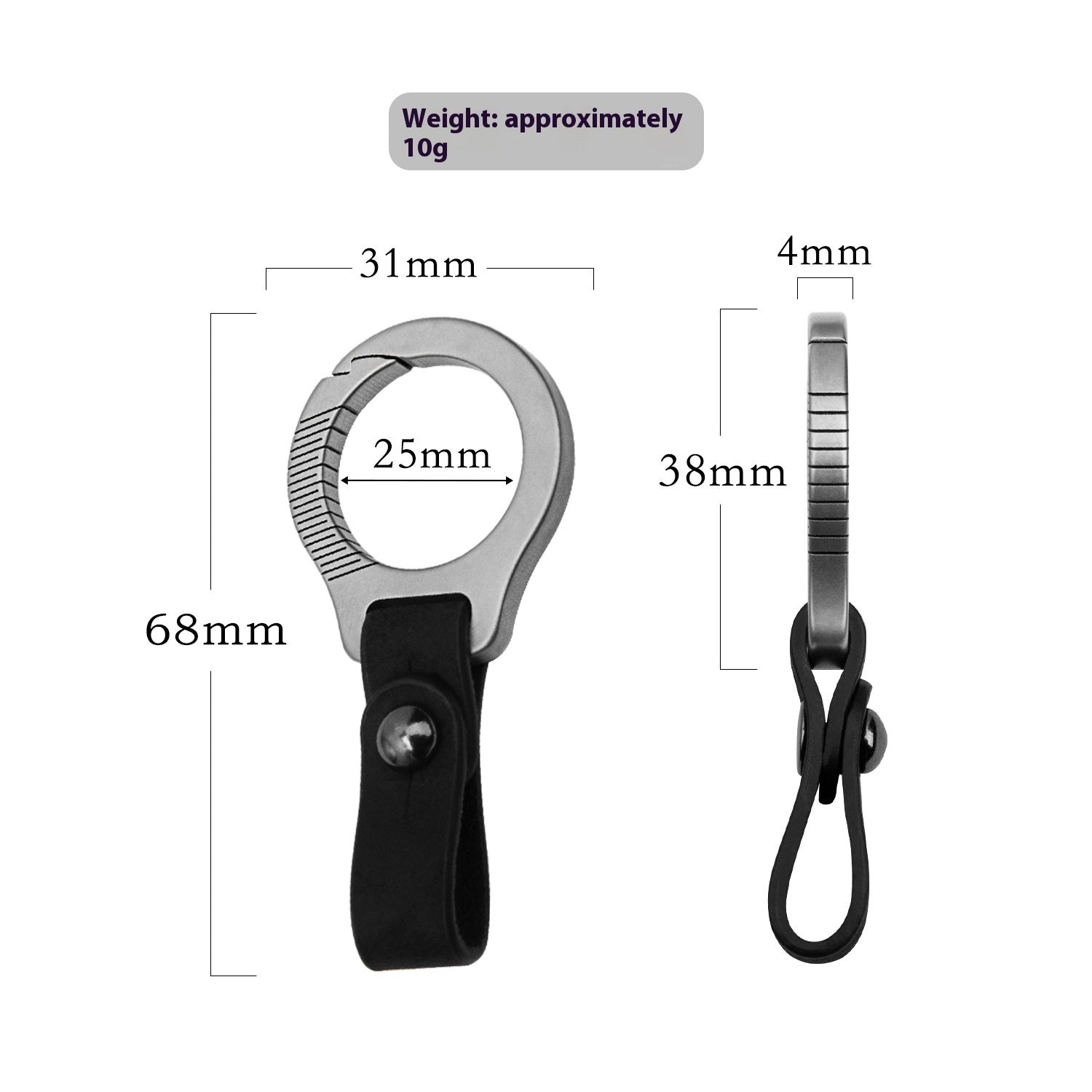 Titanium Alloy Car Keychain EDC Gadget Key Ring Durable Metal Key Fob Holder Pocket Multi-Tool Accessory