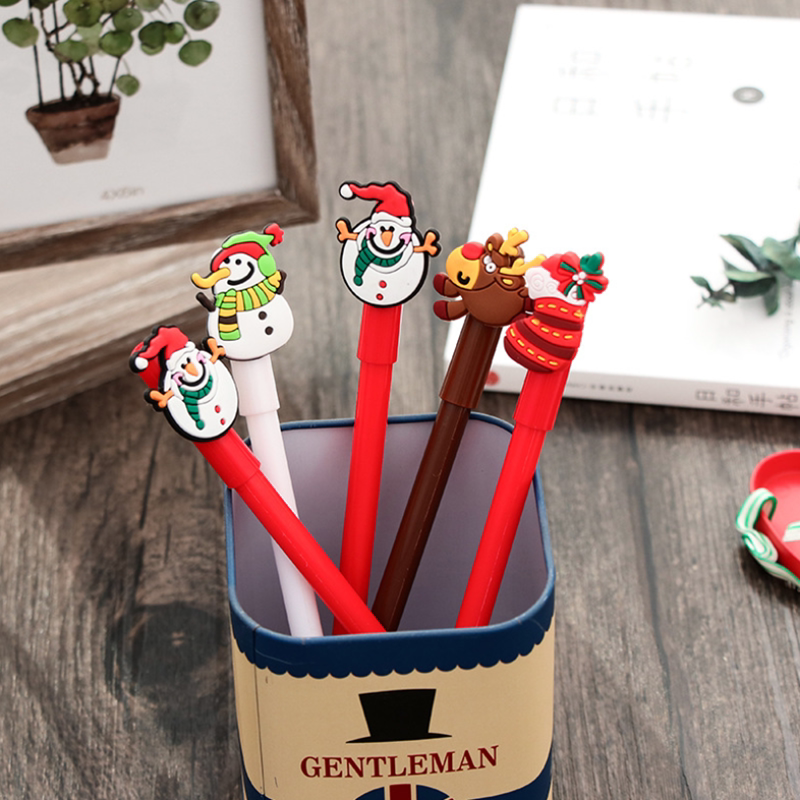 Christmas Gel Pens Set Cute Cartoon Writing Stationery Holiday School & Office Supplies Fun Gift for Students