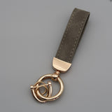 Suede Car Key Chain with Anti-Lost Hardware Premium Key Fob Holder Auto Interior Accessory Durable Metal Key Ring