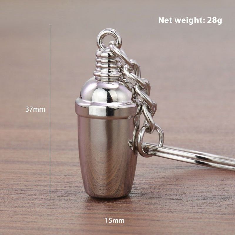 Metal 3D Coffee Keychain Durable Zinc Alloy Car Key Pendant Espresso Machine Replica Unique Coffee Lover Gift