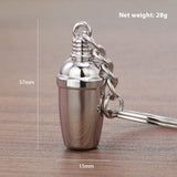 Metal 3D Coffee Keychain Durable Zinc Alloy Car Key Pendant Espresso Machine Replica Unique Coffee Lover Gift