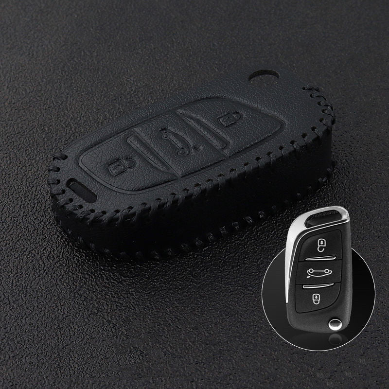 Customizable Genuine Leather Car Key Cover | DIY Modification Key Fob Case