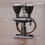 Metal 3D Coffee Keychain Durable Zinc Alloy Car Key Pendant Espresso Machine Replica Unique Coffee Lover Gift