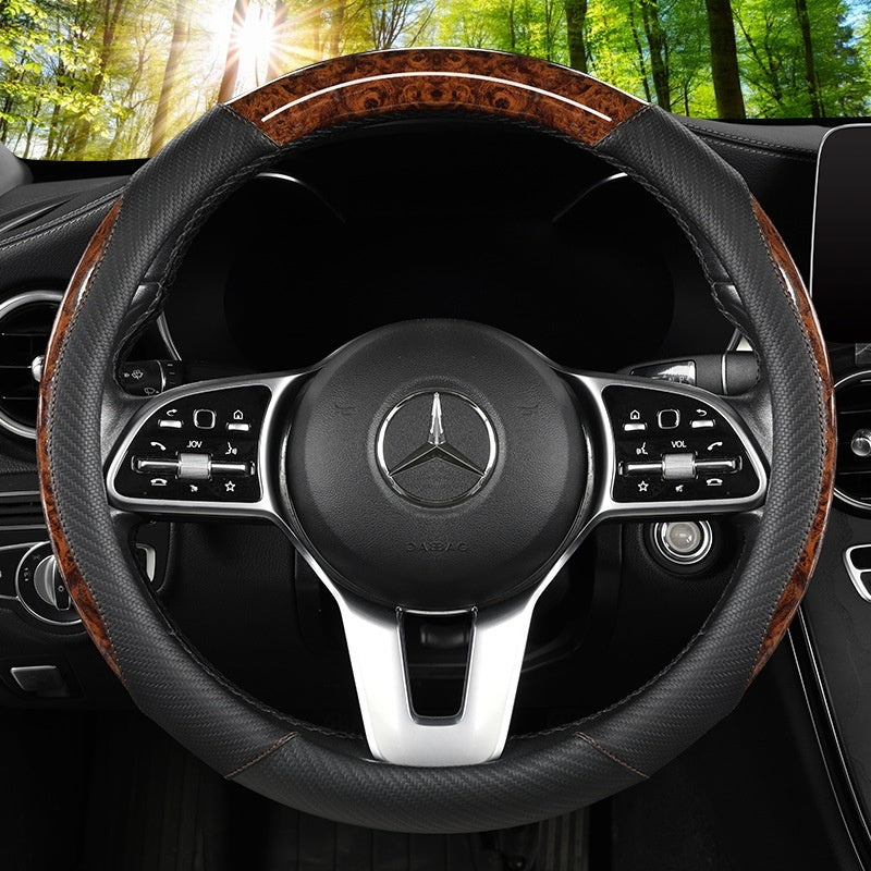 Luxury Crystal Leather Steering Wheel Cover | Bling Car Interior Modification