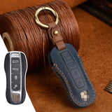 Authentic Leather Retro Key Cover | Vintage Style Key Fob Bag Buckle