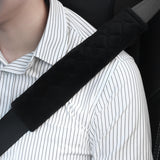 Ultra-Soft Short Plush Car Seat Belt Shoulder Cover | Cozy Comfort Pad