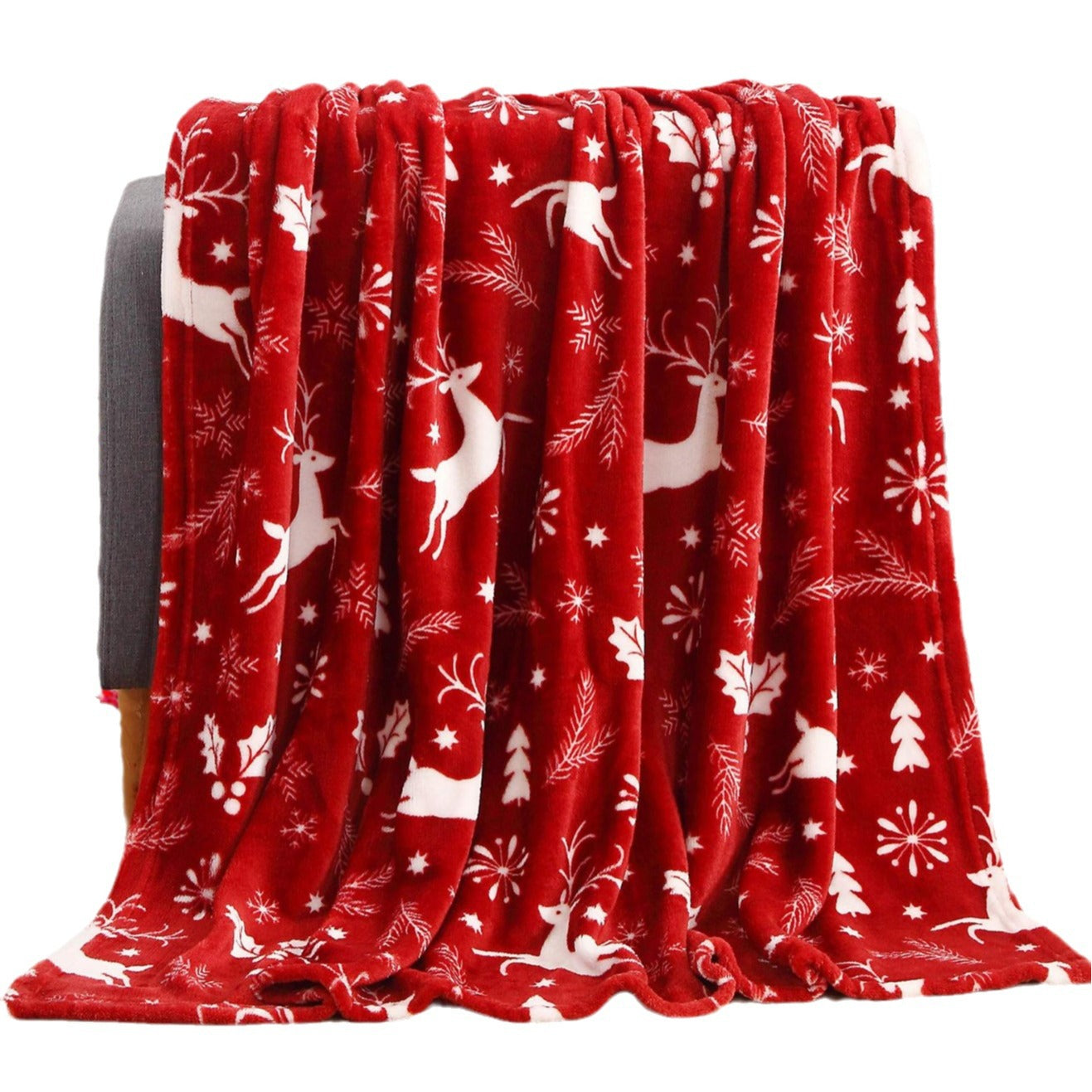 Christmas Style Blanket Cozy Holiday Gift for Home Festive Winter Throw Xmas Decor