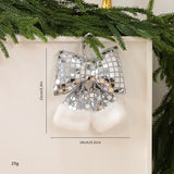Mirror Bow Christmas Tree Decoration Reflective Ornament for Tree Shiny Festive Xmas Decor Unique Gift