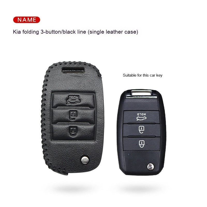 Genuine Leather Car Key Fob Cover | Premium Real Leather Protective Case