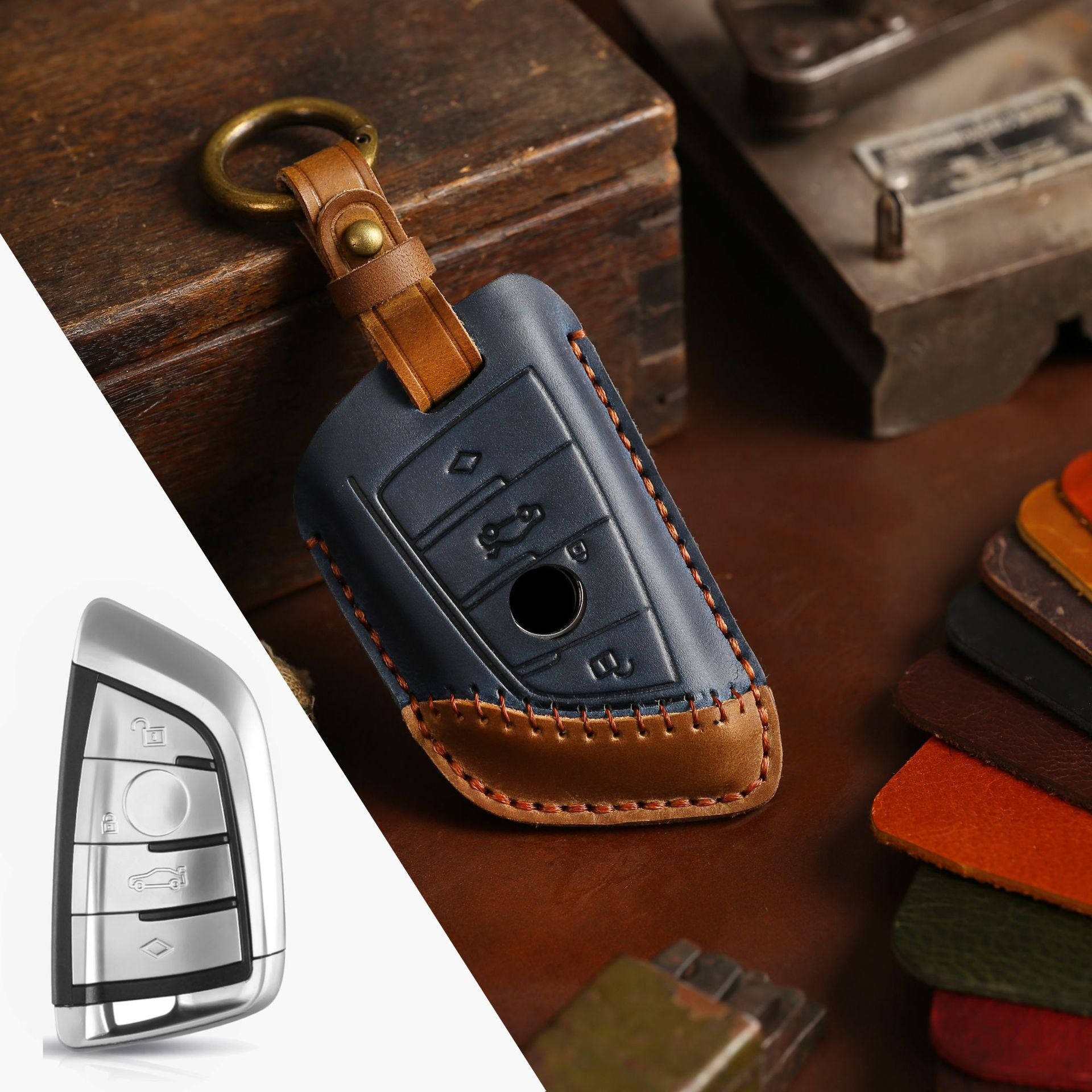 High-Quality Genuine Leather Car Key Pouch | Newly Designed Protective Sleeve