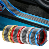 Car Door Sill Protector Stickers | Anti-Scratch Carbon Fiber Pattern Decal