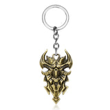 Unique Sheep's Head Shield Keychain | Symbolic Metal Pendant Jewelry