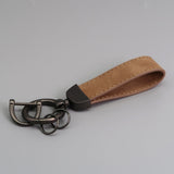 Suede Car Key Chain with Anti-Lost Hardware Premium Key Fob Holder Auto Interior Accessory Durable Metal Key Ring